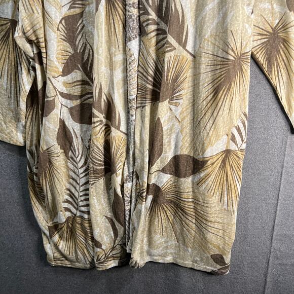 Girl With Curves Knit Palm Cardigan Neutral Palm Size 1X - Picture 6 of 13